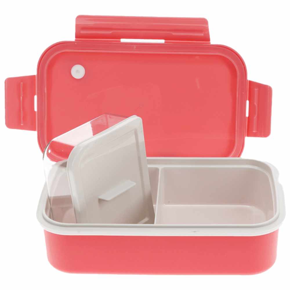 Rex London - Double Wall Lunch Box With Divider - Rose Pink