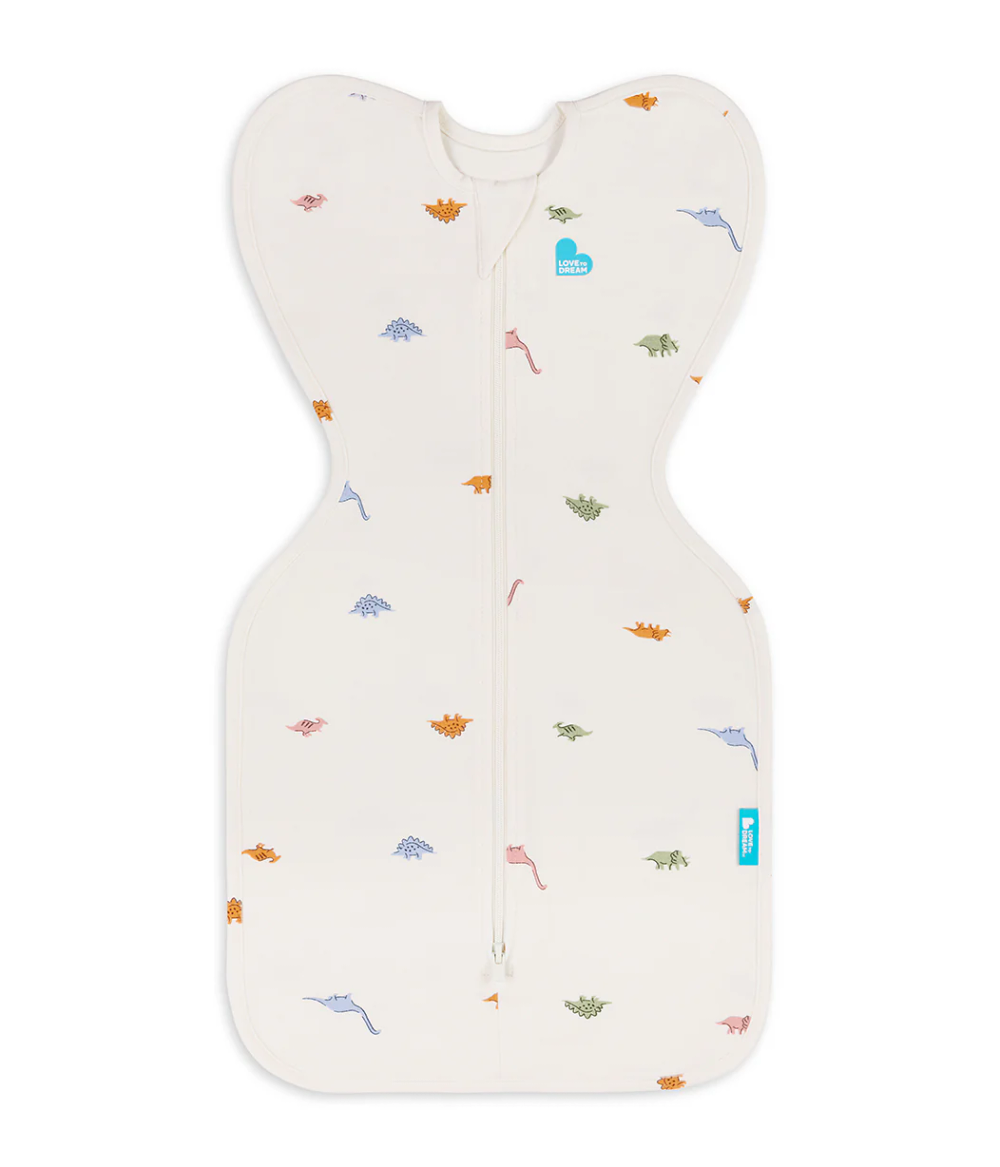 Love To Dream - Swaddle Up 1.0T Stretch Cotton Dinosnore - Cream