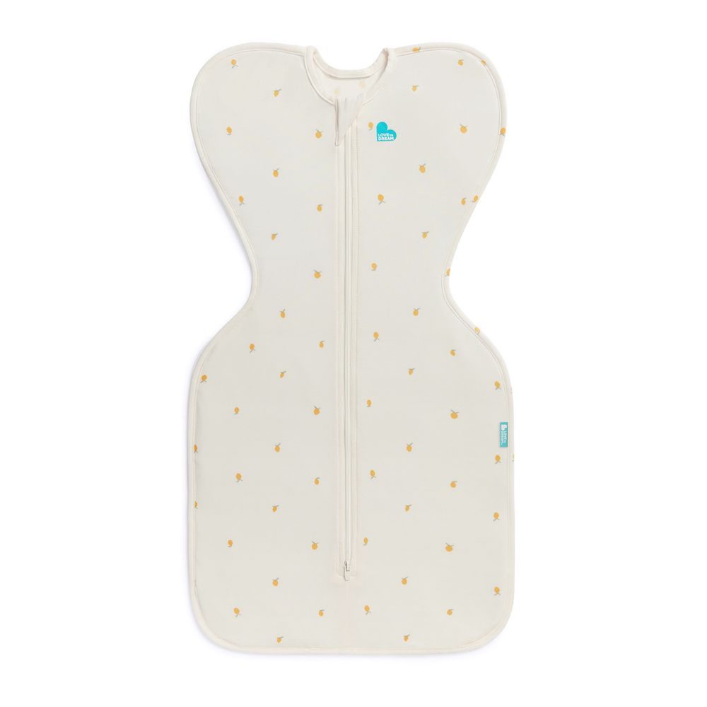 Love To Dream - Lemon Printed Swaddle Up Stretch - Cream