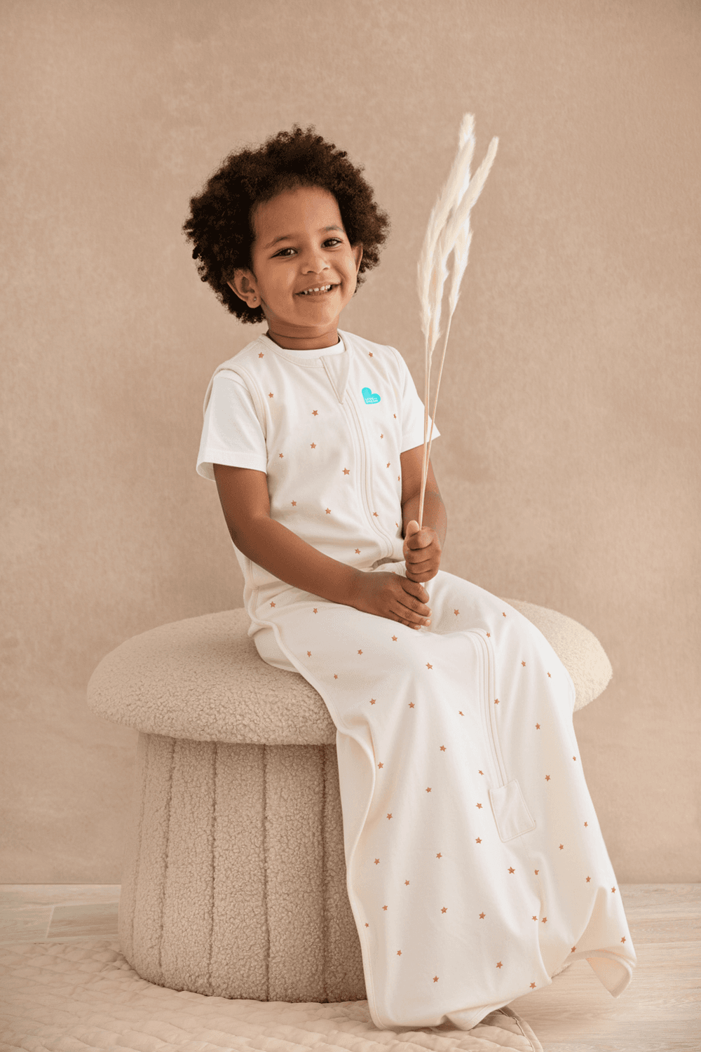 Love To Dream - Quilted Stretch Cotton Twinkles Sleep Bag - White