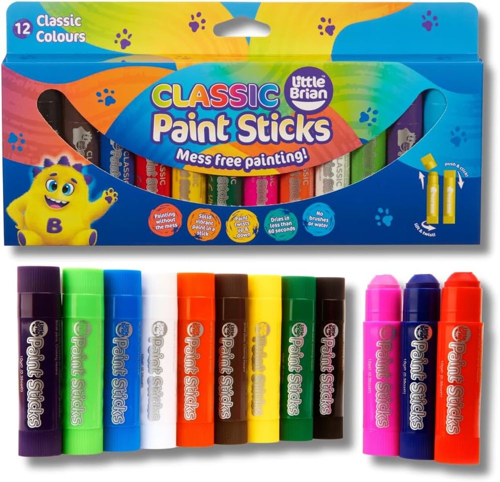Little Brian - Paint Sticks Classic Colors - Multicolor - 12 Pc Set