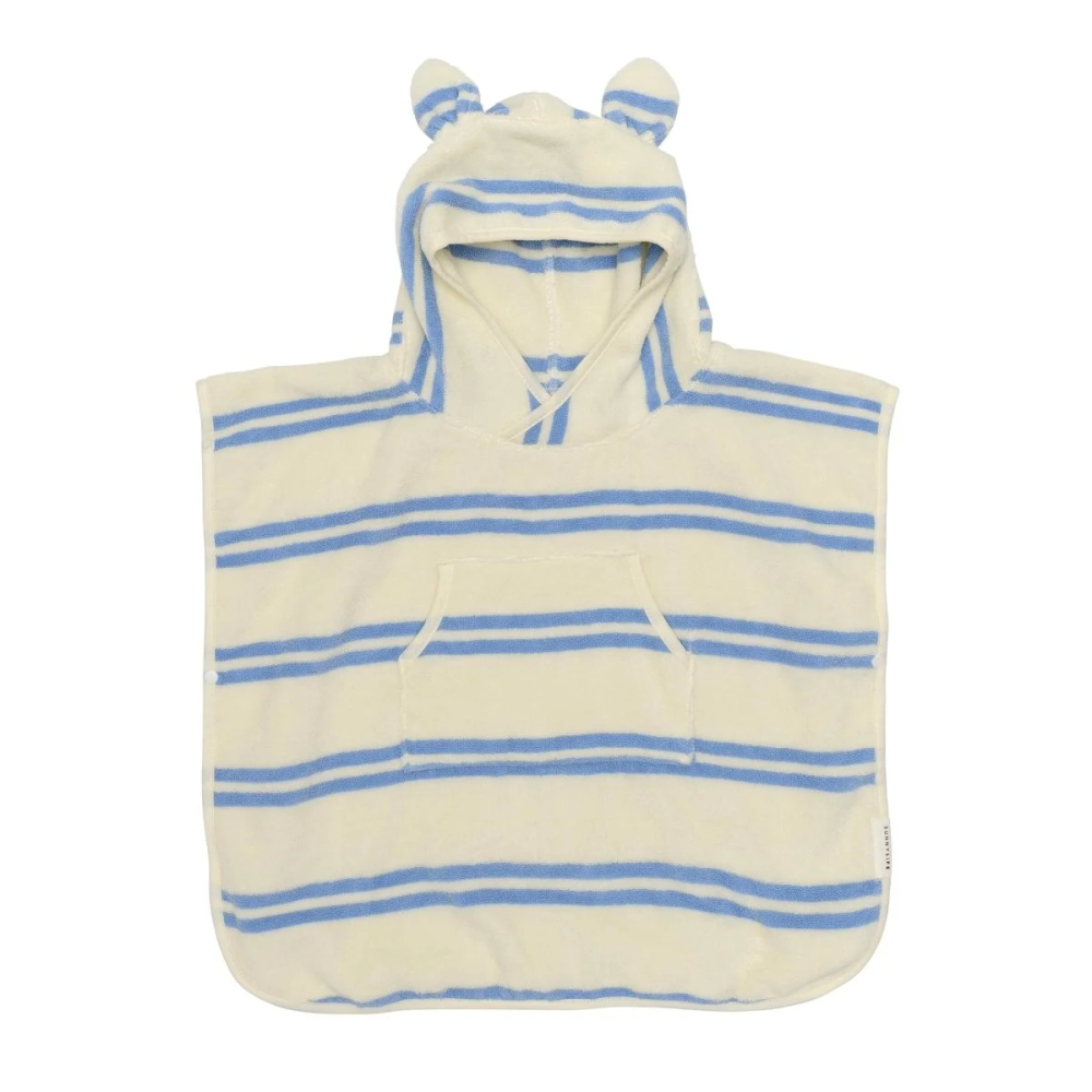 SunnyLife - Kids Character Hooded Towel Sammy The Seagull - Blue Stripe