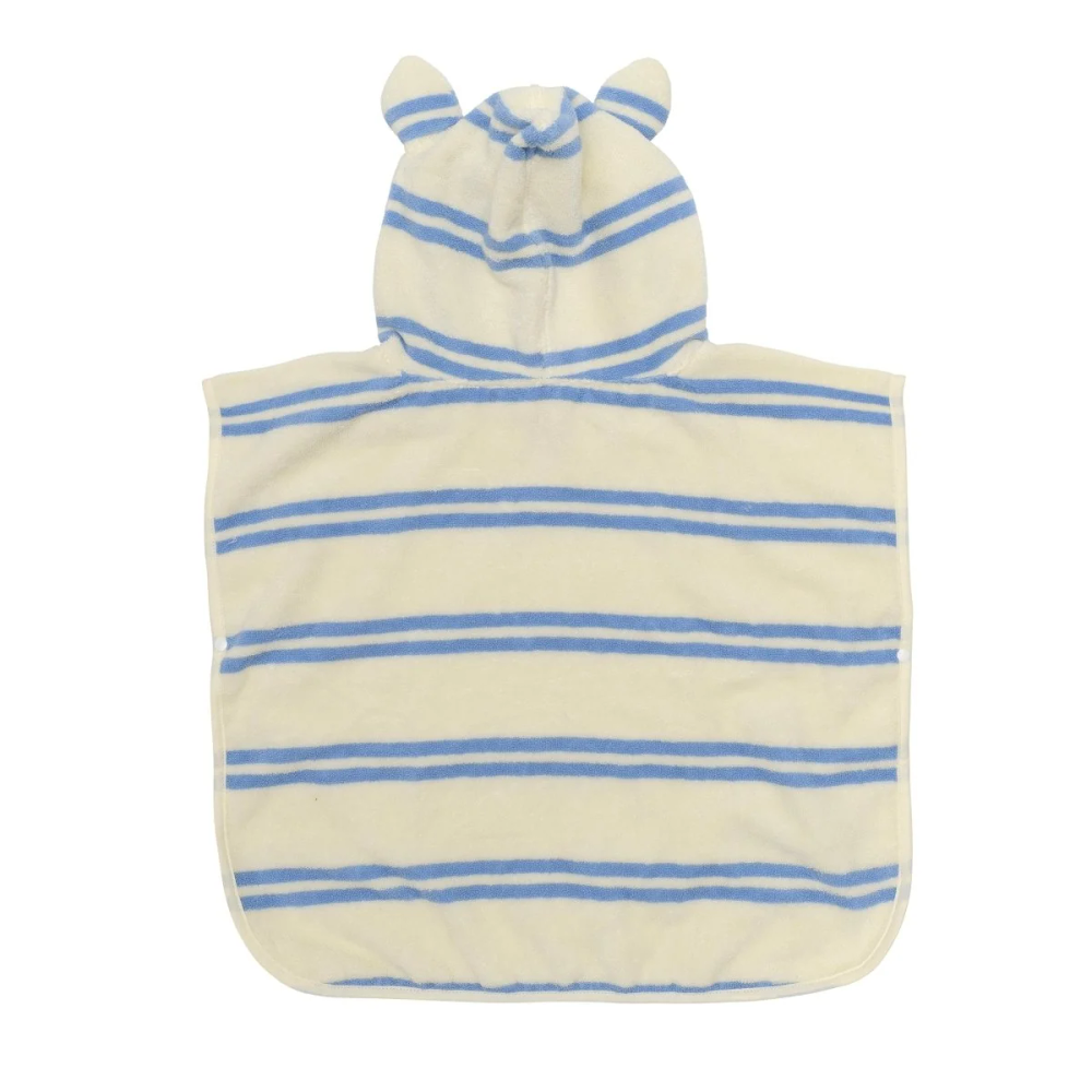 SunnyLife - Kids Character Hooded Towel Sammy The Seagull - Blue Stripe