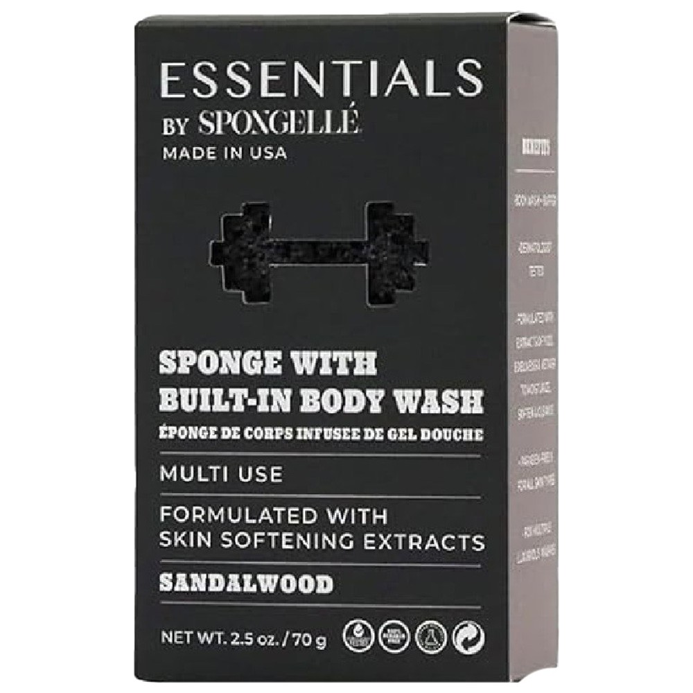 Spongelle - Essentials Men's Sandalwood Body Wash Infused Buffer - 70 gm