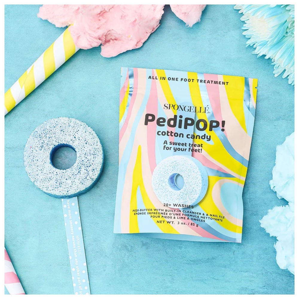 Spongelle - Pedi Pop Cotton Candy Foot Buffer & Nail File - 85 gm