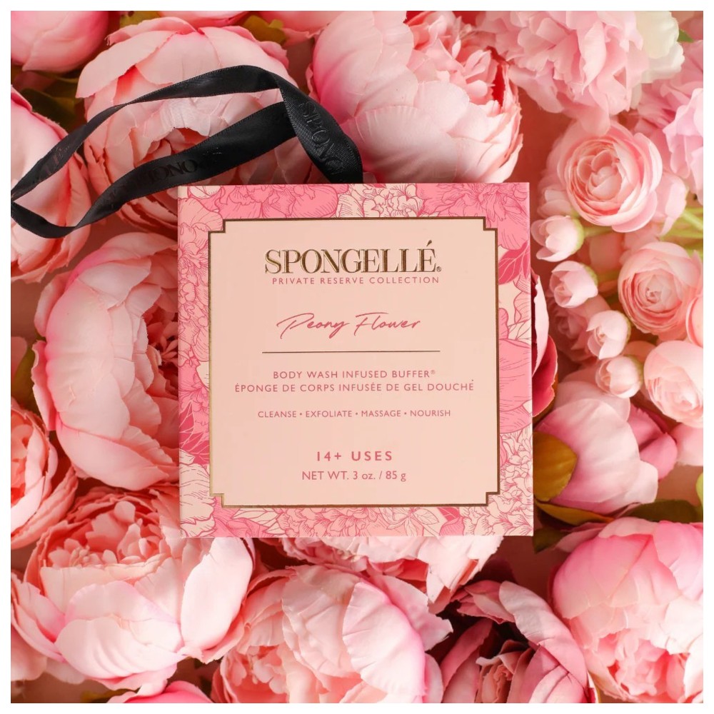 Spongelle - Private Reserve Peony Flower Body Wash Infused Buffer - 85 gm