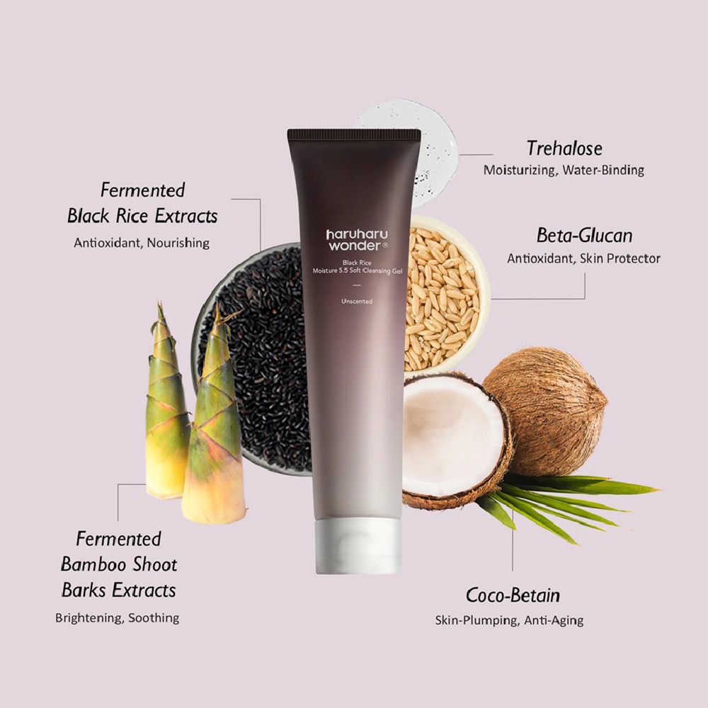 Haruharu Wonder - Black Rice Moisture 5.5 Soft Cleansing Gel - 100 ml
