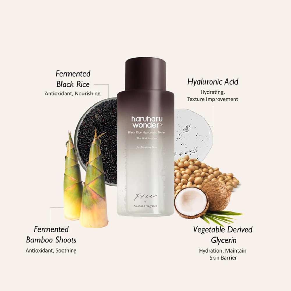 Haruharu Wonder - Black Rice Hyaluronic Toner Free Of Alcohol Fragrance - 150 ml