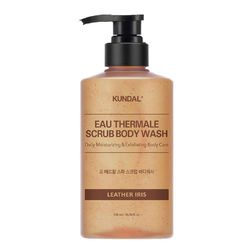 Kundal - Eau Thermale Scrub Body Wash - Leather Iris - 500ml