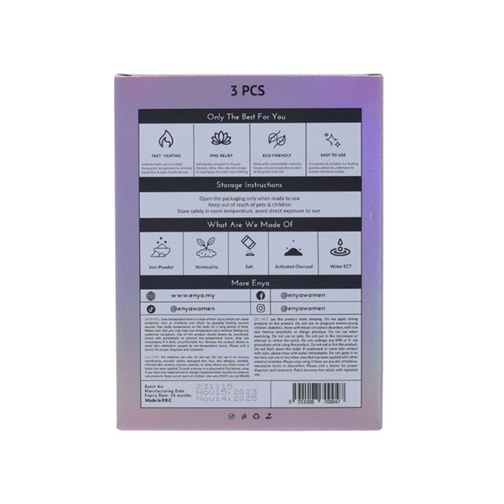 Enya - Menstrual Cramps Relief Heating Patch - 3 Pc Set