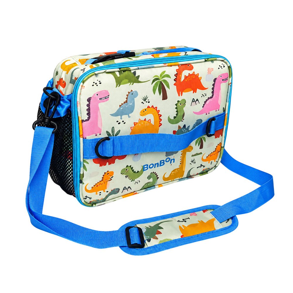 Bonbon - Insulated Lunch Bag With Bottle Holder - Dinosaur