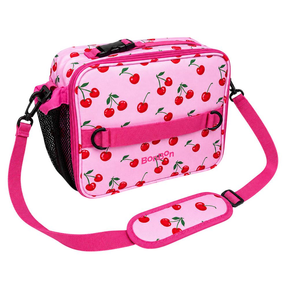 Bonbon - Insulated Lunch Bag With Bottle Holder - Cherries
