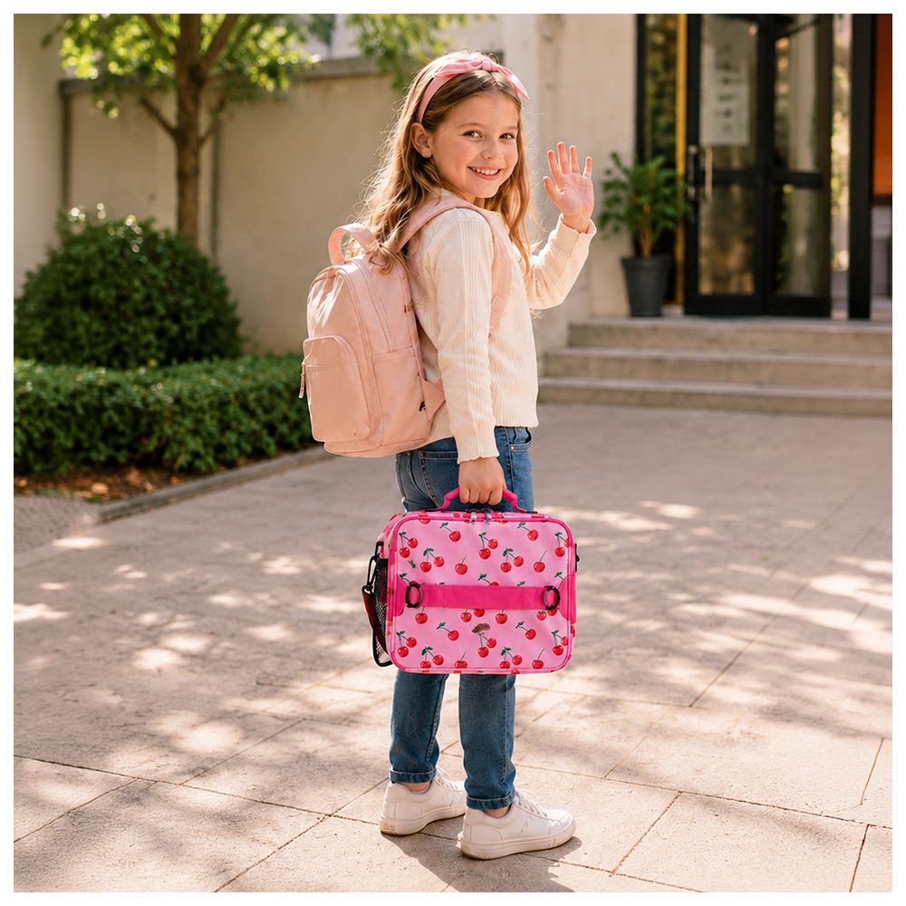 Bonbon - Insulated Lunch Bag With Bottle Holder - Cherries