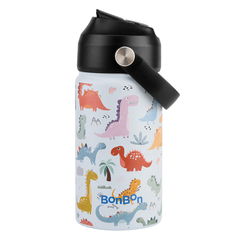 Bonbon - Stainless Steel Water Bottle - Dinos - 350 ml