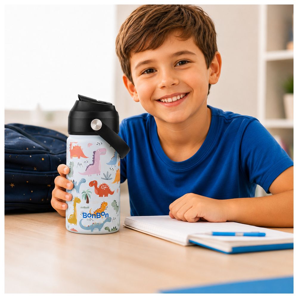 Bonbon - Stainless Steel Water Bottle - Dinos - 350 ml