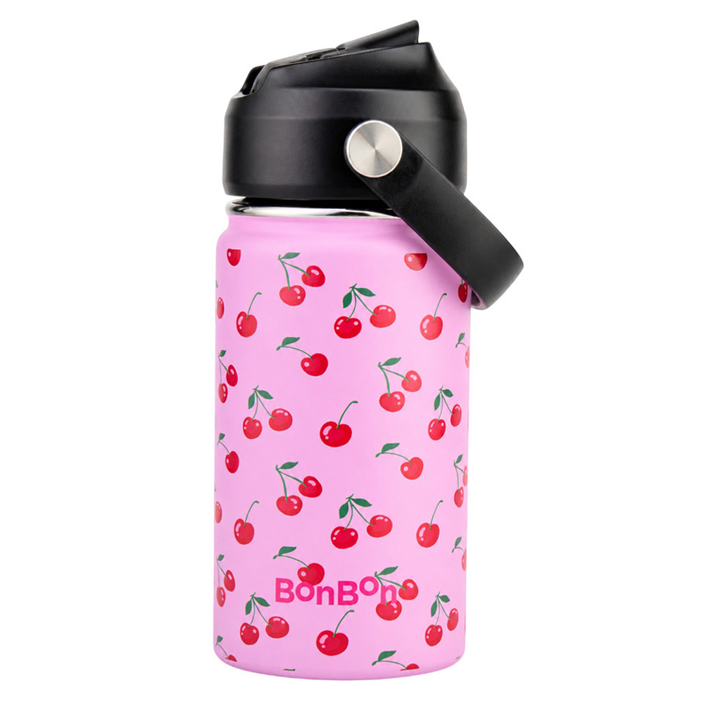 Bonbon - Stainless Steel Water Bottle - Cherries - 350 ml