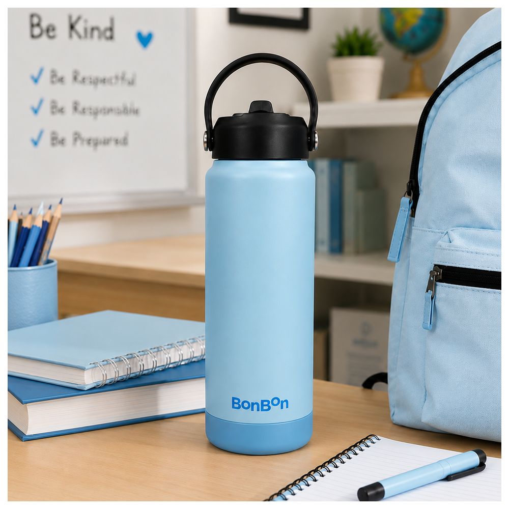 Bonbon - Steel Water Bottle With Straw Lid - 750 ml