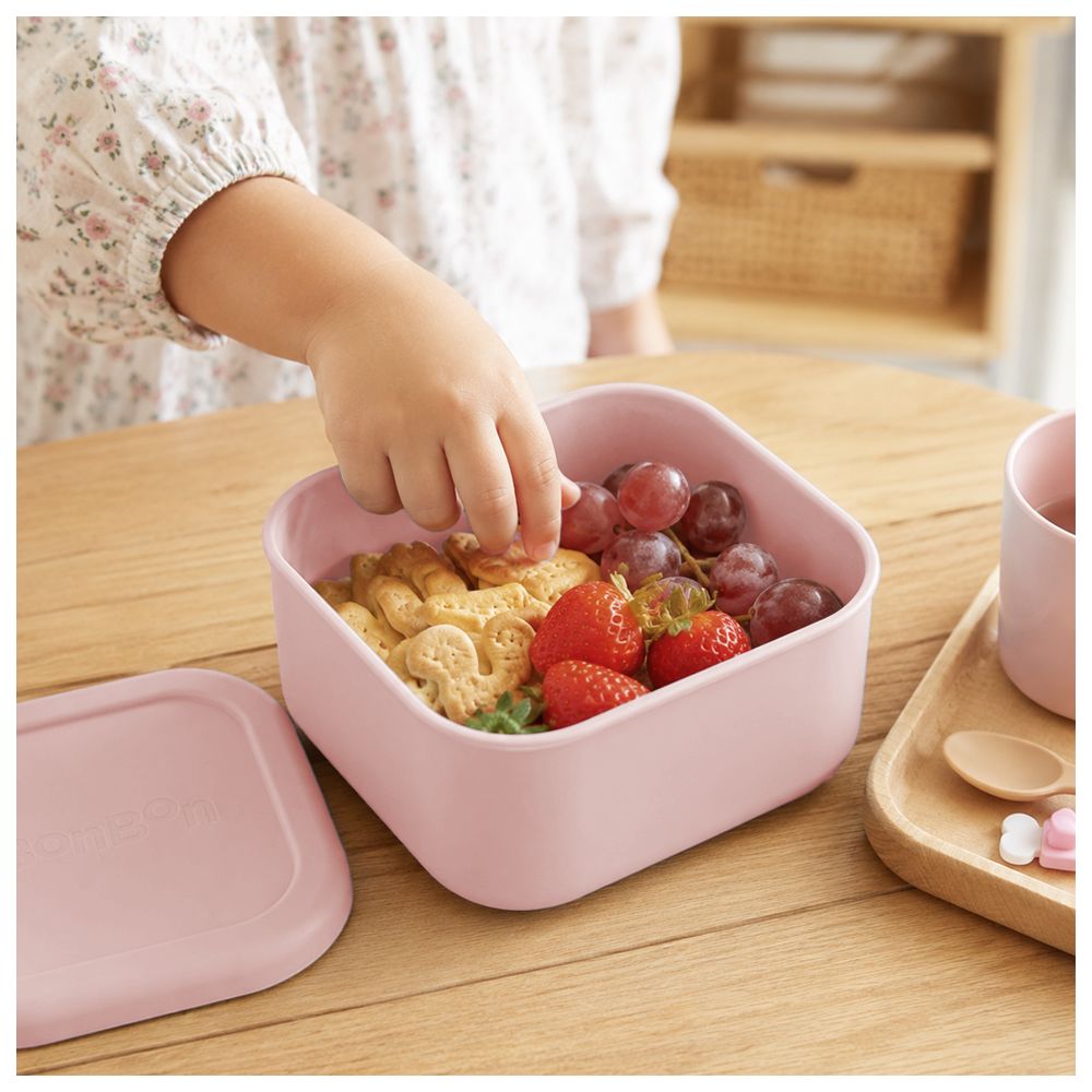 Bonbon - Silicone Snack Box - Pink - 510 ml