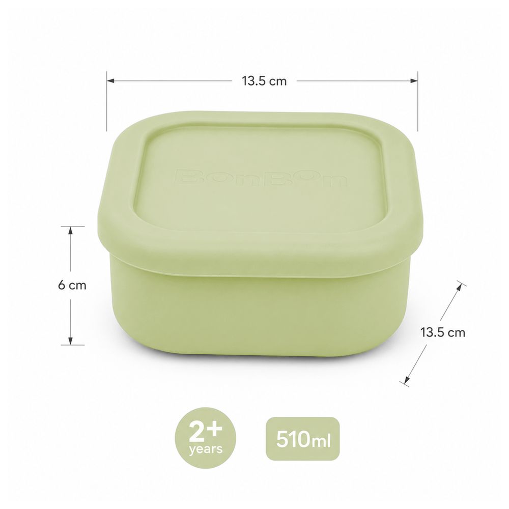 Bonbon - Silicone Snack Box - Green - 510 ml