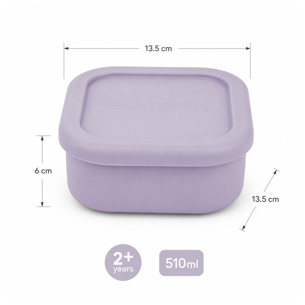 Bonbon - Silicone Snack Box - Purple - 510 ml