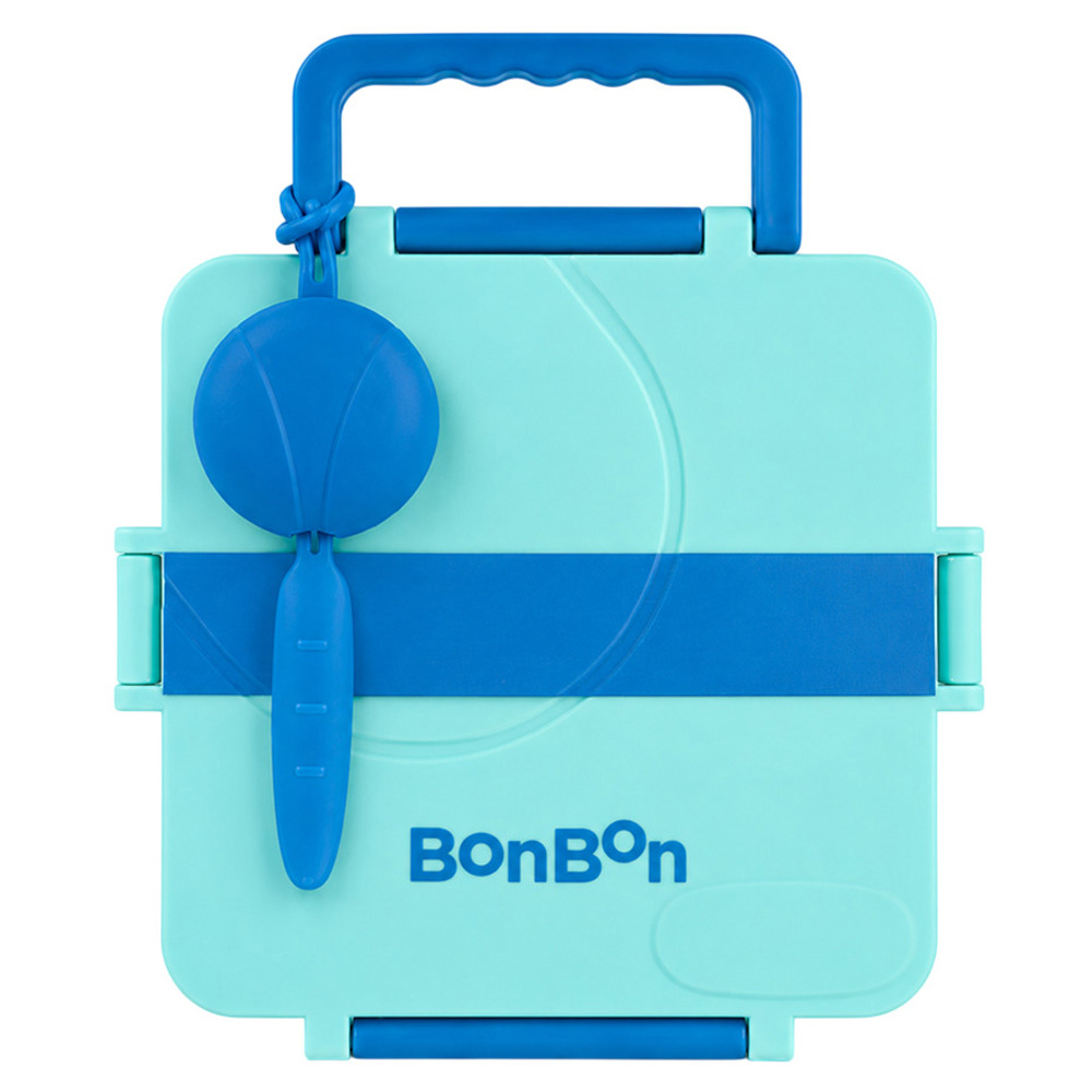 Bonbon - 3/4 Compartment Grand Stripe Lunch Box With Thermos Food Jar