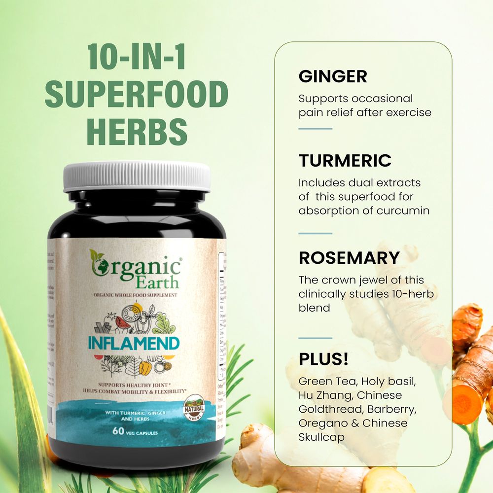 Organic Earth - Inflamend Joint Support - 60 Veg Capsules