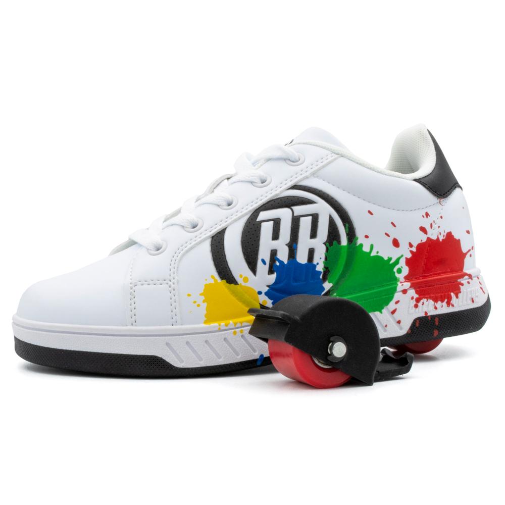Breezy Rollers Shoes with Wheels for Kids White/Grey
