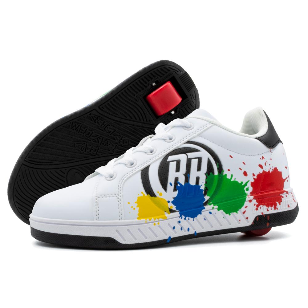 Breezy Rollers Shoes with Wheels for Kids White/Grey