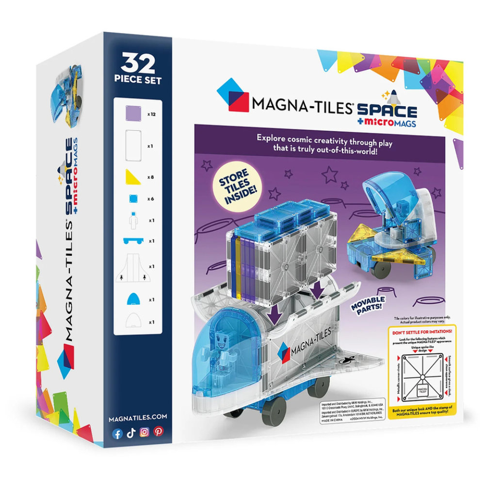 Magna-Tiles - Space 32-Piece Magnetic Building Set