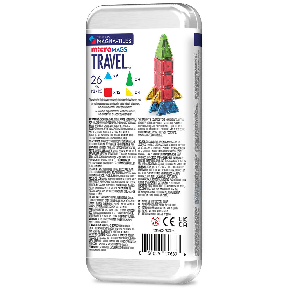 Magna-Tiles - MicroMags 26-Pc Travel Set