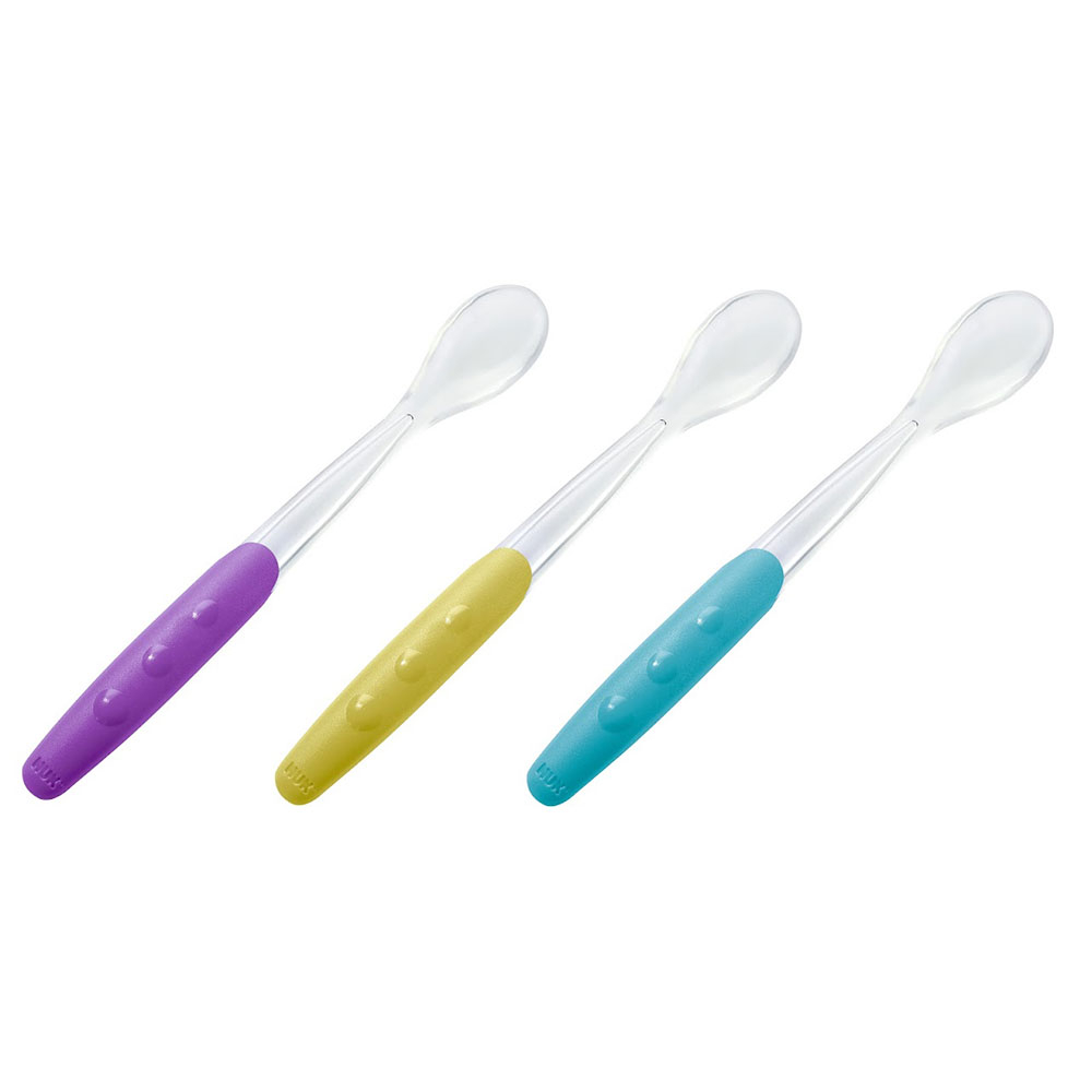 Nuk Easy Learning Soft Spoon Silicon 2pc-Set Assorted
