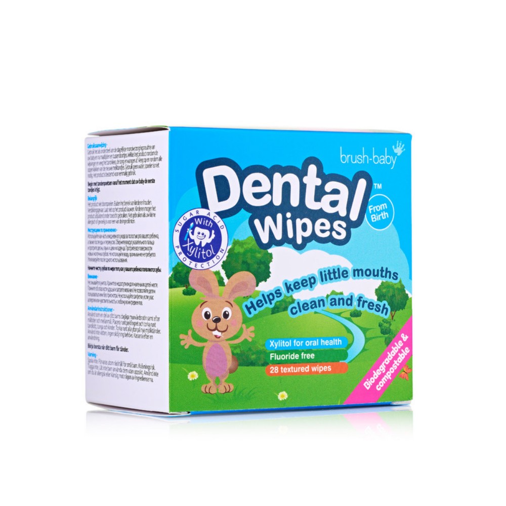 Brush Baby Dental Wipes - Pack of 28 Pcs