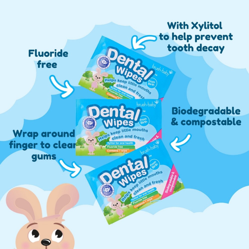Brush Baby Dental Wipes - Pack of 28 Pcs