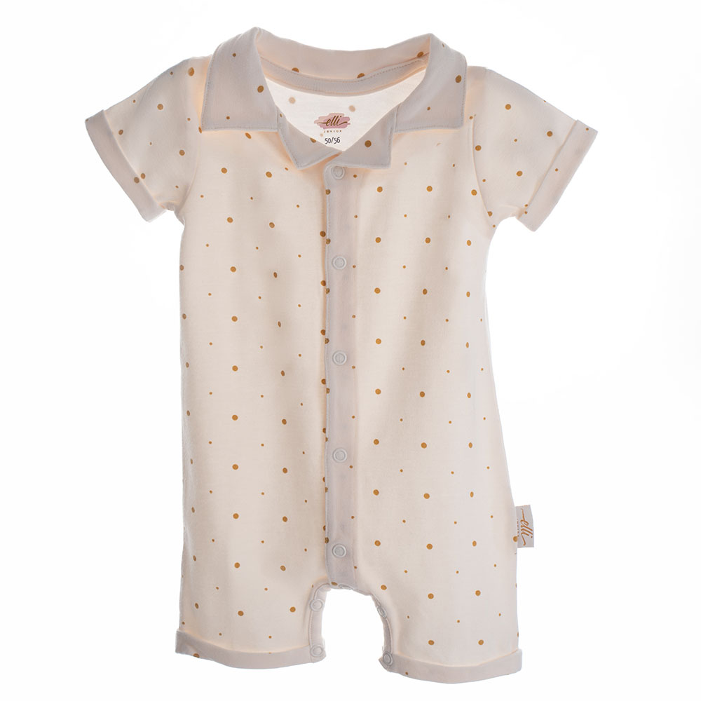 Elli Junior Bamboo Shirt Suit with Golden Dots - Beige