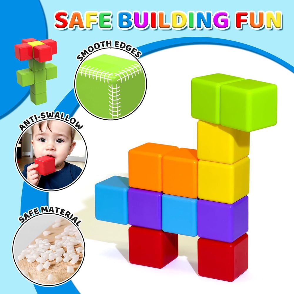 Mumfactory - Large Magnetic Building Blocks - 12 Pcs