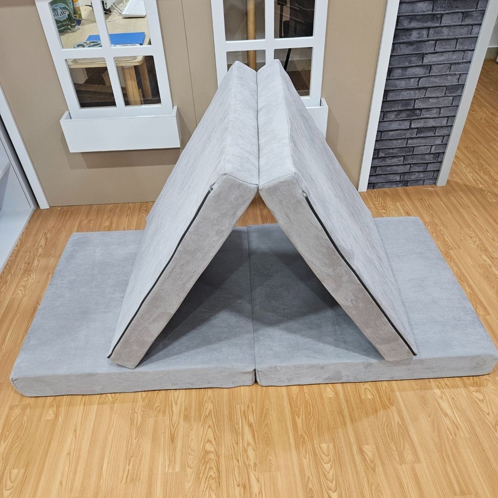 Moon Kids - Play Sofa - Light Grey Suede