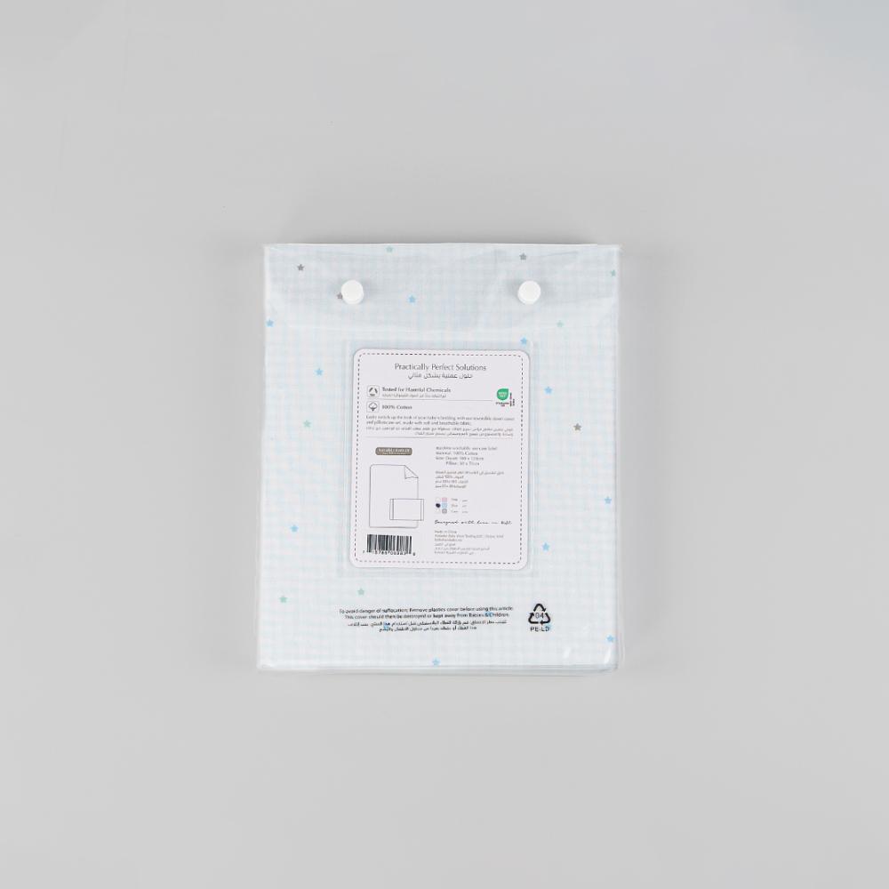 Bumble & Bird - Reversible Duvet Cover & Pillowcase For Cot - Blue