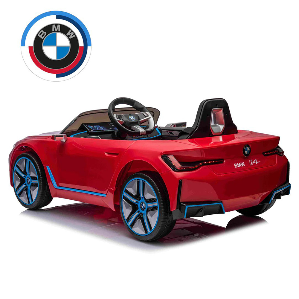 BMW - I4 Kids Ride-On Electric Ride-On Car - 12V - Red