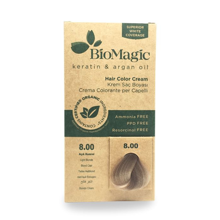 Biomagic - Hair Color Cream Infused With Keratin And Argan Oil - CK 8/00 Light Blonde 60ml