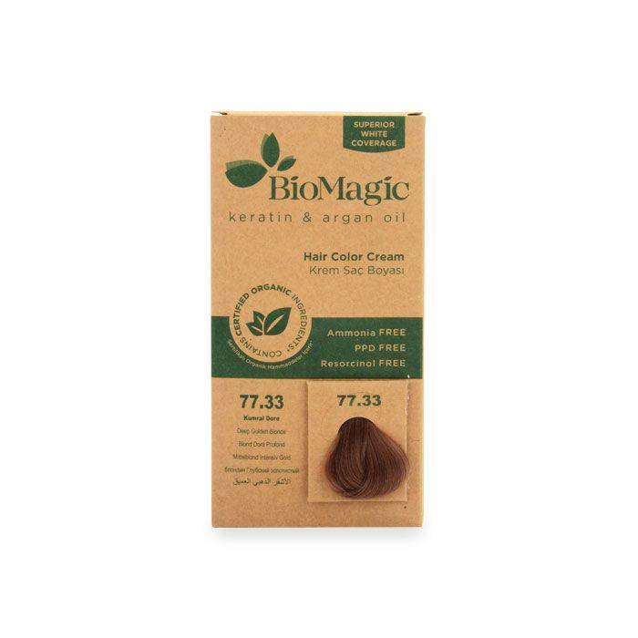 Biomagic - Hair Color Cream Infused With Keratin And Argan Oil - CK 77/33 Deep Golden Blonde 60ml