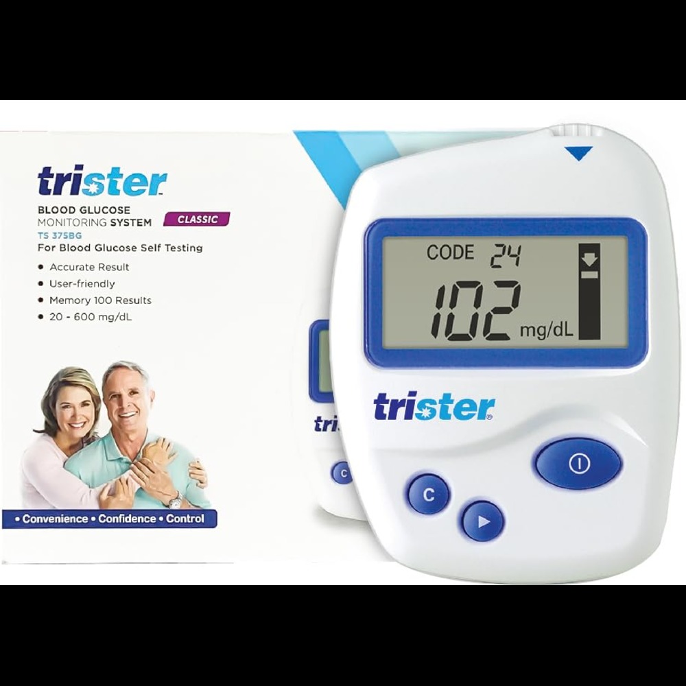 Trister - Fast & Accurate Glucose Meter - 100 Strips