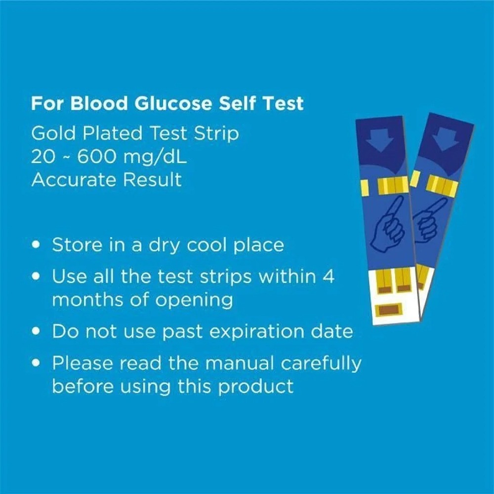 Trister - GlucoSmart Blood Glucose Test Strips - 50 Pcs