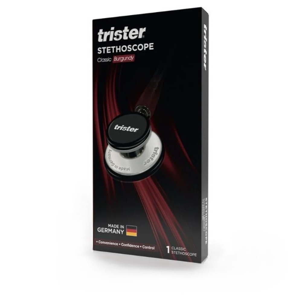 تريستر - سماعة طبيب كلاسيكية TS-601SCBG - أحمر برغندي