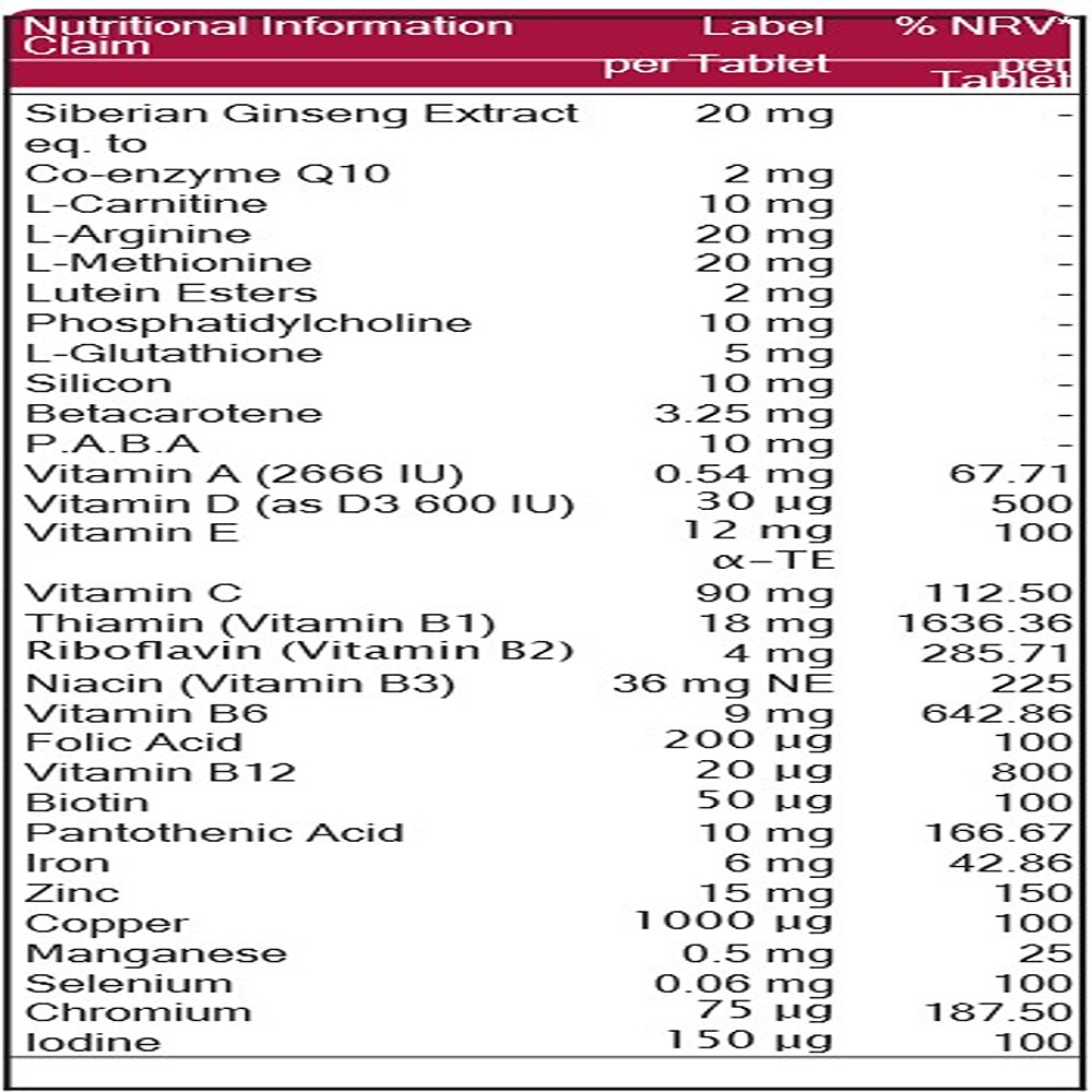 Vital Healthcare - Vital Man 50+ Multivitamin Dietary Supplement Tablets - 30's