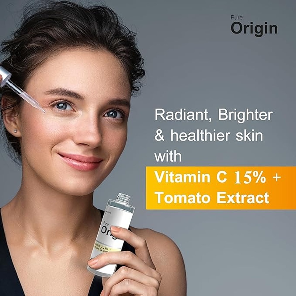 Pure Origin - Vitamin C 15% And Tomato Extract Face Serum - 30ml
