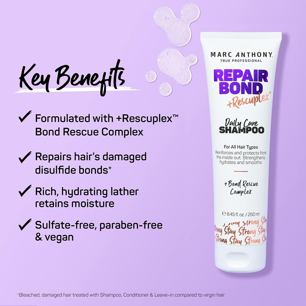 Marc Anthony - Repair Bond & Rescuplex Daily Care Shampoo - 250 ml