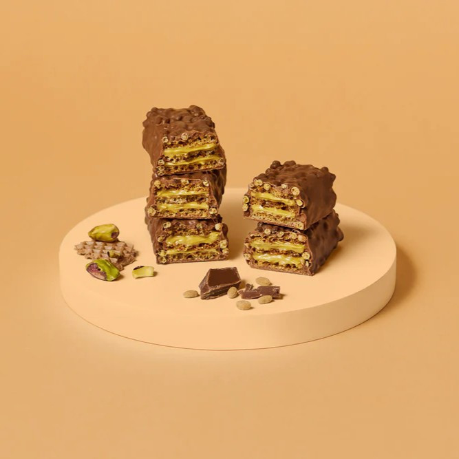 Maxi Nutrition - Protein Waffle Bar - Pistachio Spread - Pack of 12 - 39 gm