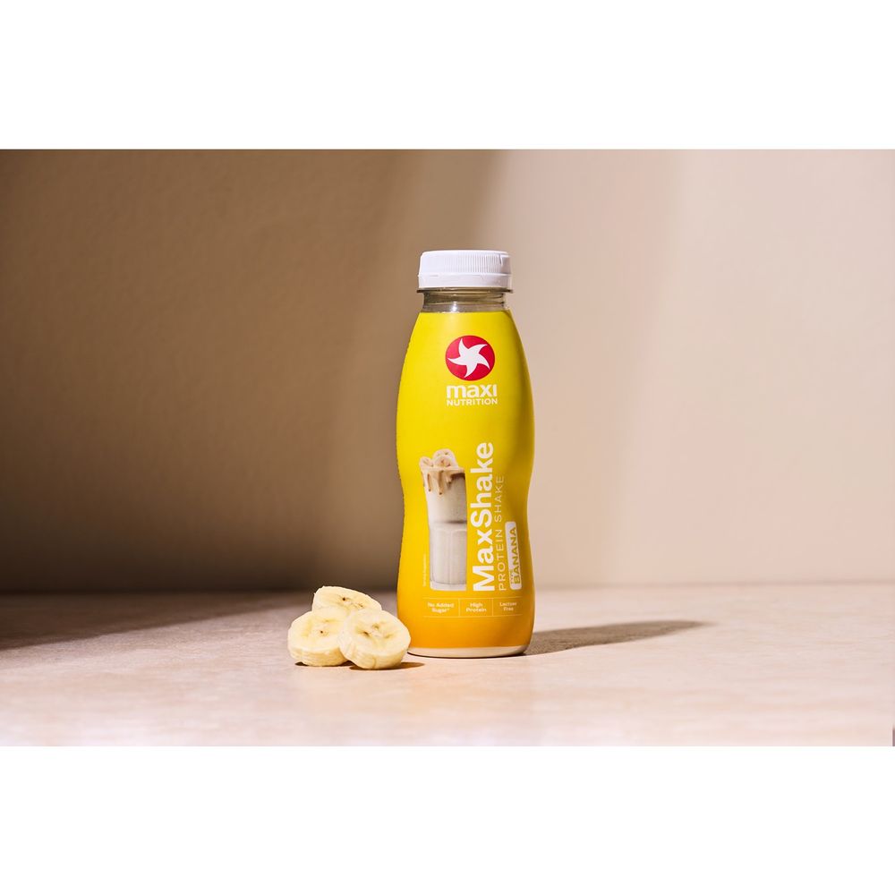 Maxi Nutrition - MaxShake Protein Shake - Banana - Pack of 12 - 330 ml