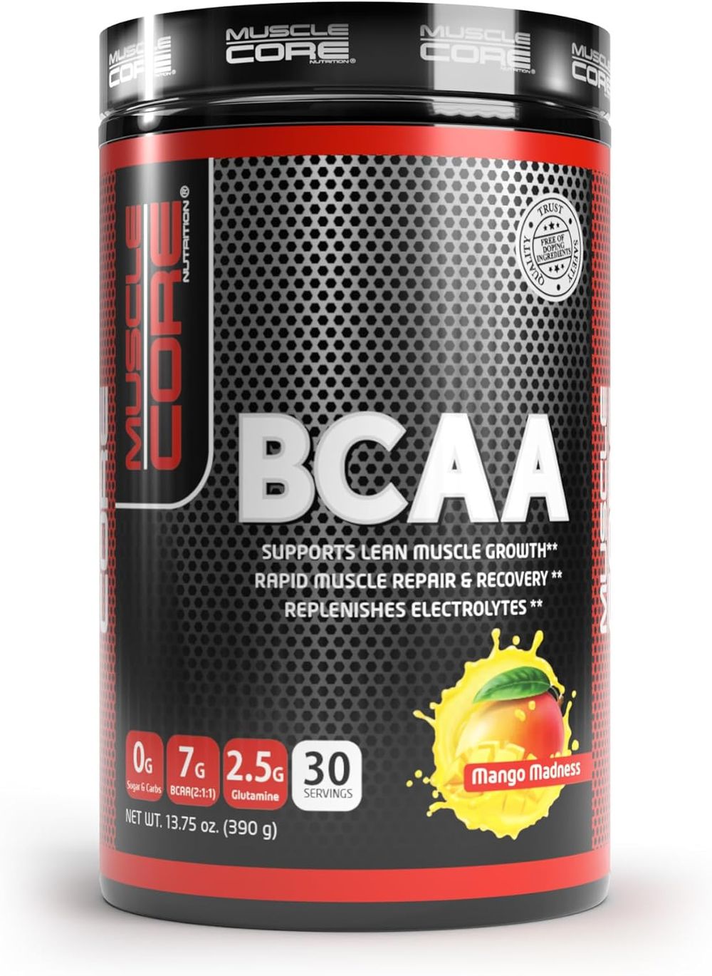 Muscle Core Nutrition - BCAA Supplement Powder - Mango Madness - 390 gm