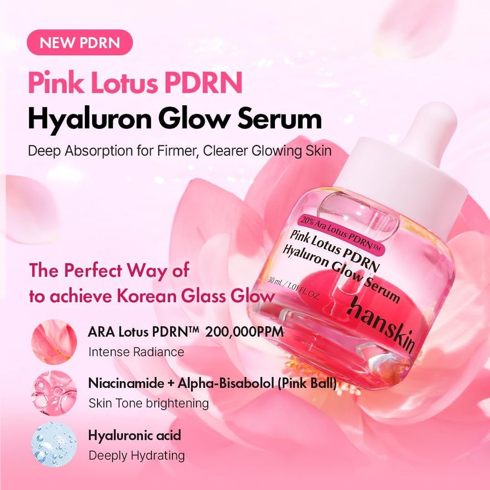 Hanskin - Pink Lotus PDRN Glow Face Serum - 30ml